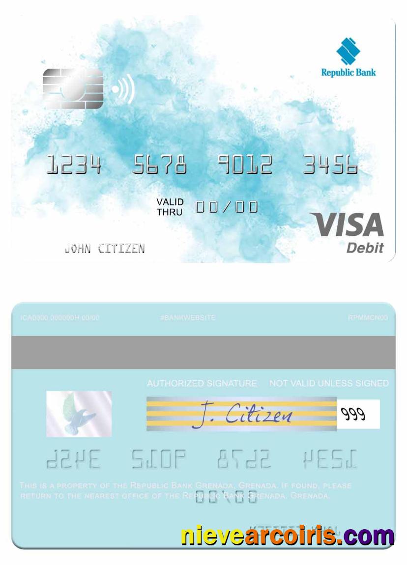 Grenada Republic Bank Grenada visa debit card